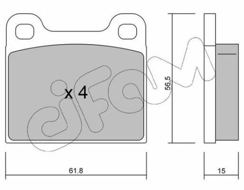 CIFAM DB Тормозные колодки задн.W123/126Opel,Volvo