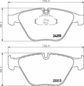 Тормозные колодки пер. BMW 3 (E90)/5 (E60)/7 (E65) 02-13 (ATE)