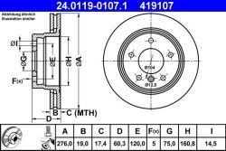 Диск тормозной (задний) BMW 3 (E36/E46) 95-05 (276x19) Диск тормозной (задний) BMW 3 (E36/E46) 95-05 (276x19)
