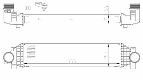 Радіатор інтеркулера Ford C-Max II/Focus III/Kuga II 2.0/2.0D 11-