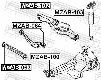 Сайлентблок рычага Mazda CX-7 07-13