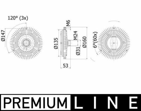 Муфта вентилятора BMW 3 (E46)/5 (E39)/7 (E38)/X5 (E53) 00- M47/M57/M67 (заміна на CFC 49 000P)