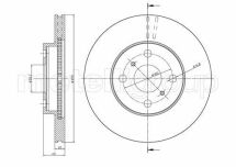 Диск гальмівний (передній) Toyota Yaris 1.0 99-05