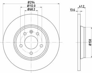 MINTEX  VW Диск тормозной задний T4 97-