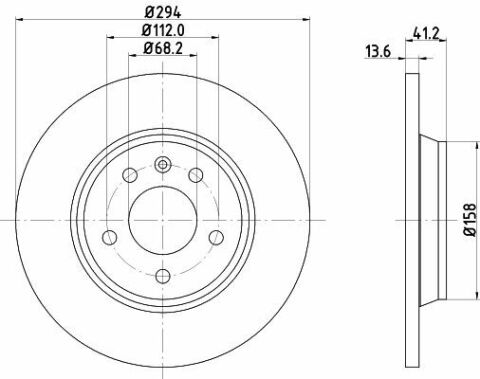 MINTEX  VW Диск тормозной задний T4 97-