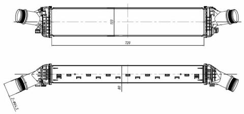 Радіатор інтеркулера Audi A6/A7 2.0/3.0D 10-18