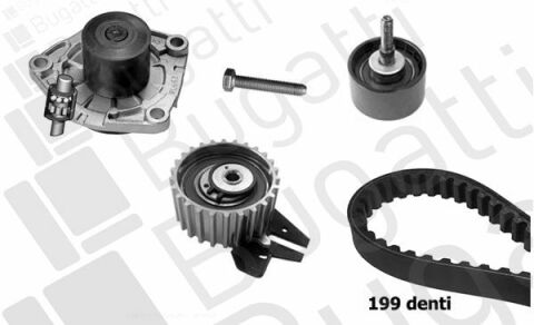 К-кт. грм (помпа+рем.+2шт. ролик) vectra c 1.9 cdti