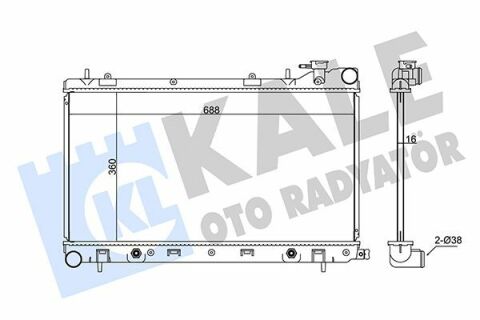 KALE SUBARU Радиатор охлаждения Forester 2.0 02-