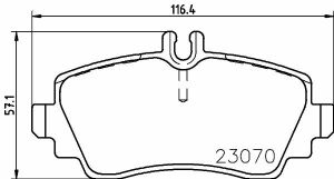 Тормозные колодки передние MB A-class (W168) 97-04 (TRW)