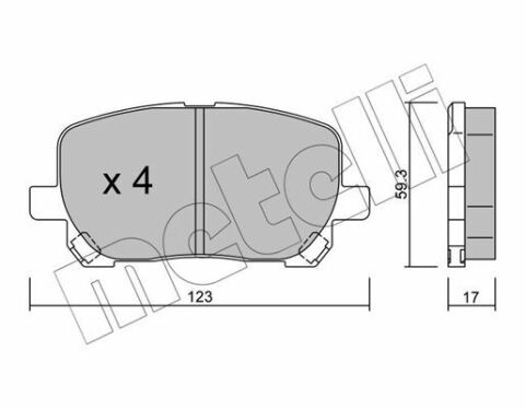 Колодки тормозные (передние) Toyota Avensis Verso 2.0/2.0D 01-09