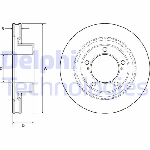 Диск тормозной (передний) Toyota Sequoia/Tundra/Land Cruiser 07- (353x32)