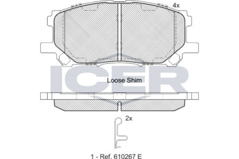 Колодки тормозные (передние) Toyota Highlander/Kluger 03-10/Lexus RX 03-08