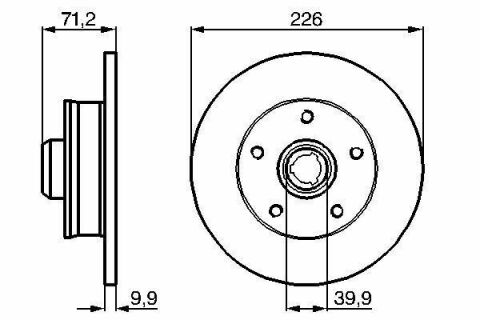 Диск тормозной (задний) VW Golf III/Passat B3/B4 91-99 (226x9.9)