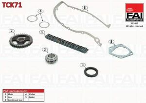 FAI SKODA К-кт ланцюга ГРМ (ланцюг + 2 шестерні + 2 прокладки + сальник) Fabia 1.0 99-