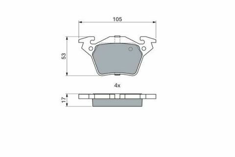 Тормозные колодки (задние) MB Vito (W638) CDI 98- (Bosch)