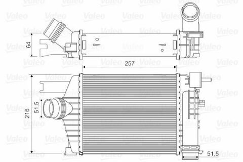 Радиатор интеркулера Dacia Duster 1.2 TCe 13-/Renault Clio 1.5 dCi 12-