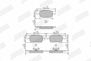 JURID OPEL Колодки гальм. пров. Corsa E 1,0-1,4 14-, Adam