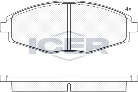 Колодки гальмівні (передні) Daewoo Lanos/Sens/Matiz 97-/Chevrolet Matiz/Spark 05-