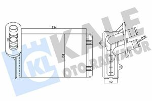 KALE VW Радіатор опалення Audi A3, Golf II, III, IV, Passat, Skoda Octavia I