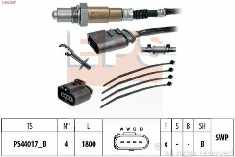 Лямбда зонд (4 конт.) VW 1,0-4,2 95- SKODA Лямбда зонд (4 конт.) VW 1,0-4,2 95- SKODA