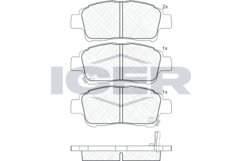 Колодки тормозные (передние) Toyota Yaris/Echo 99-05