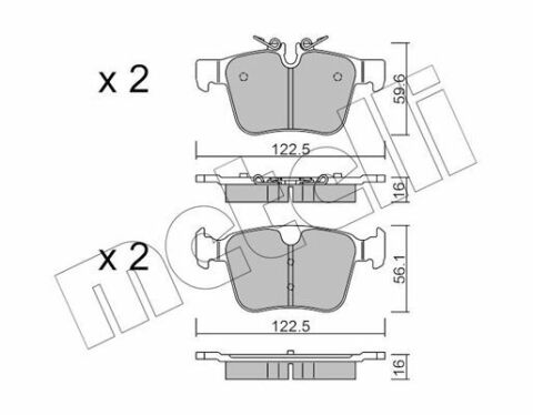 Колодки гальмівні (задні) Land Rover Range Rover / Discovery Sport/Volvo S60/S90/V60/V90 15-