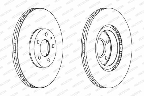 Тормозной диск перед. Doblo 10-/Combo 12-(284mm)(к-кт 2 шт.)