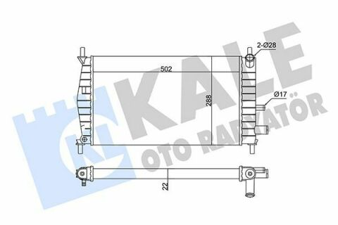 KALE MAZDA Радіатор охолодження 121,Ford Fiesta IV 1.3 95-