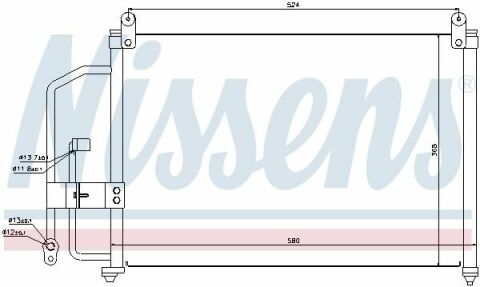 Конденсер DW LANOS(97-)1.3 i(+)[OE 96274635]