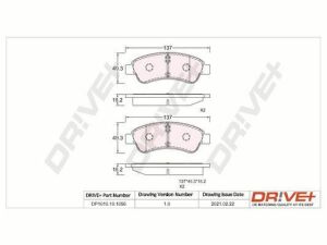 DP1010.10.1056 Drive+ - Гальмівні колодки до дисків