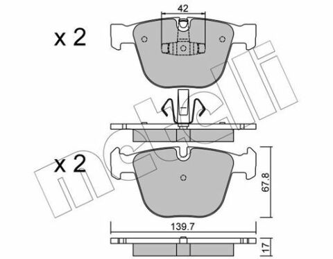 Колодки тормозные (задние) BMW 5 (F07)/7 (F01-F04) 08-15 N54/N55/N57/N63/N74