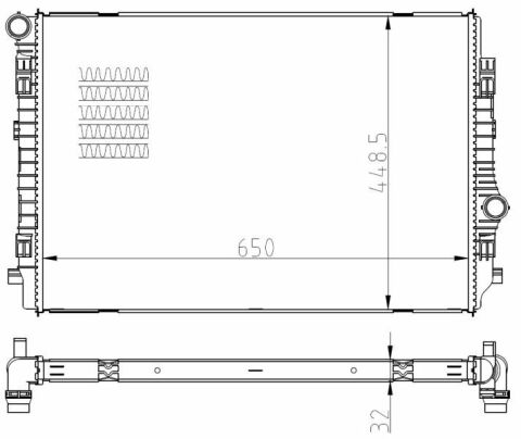 Радиатор охлаждения Audi A3/Q3/Seat Leon/Skoda Kodiaq/Octavia/VW Golf/Passat 2.0TDI 12-