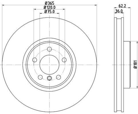 Диск гальм. передній HIGH CARBON BMW X5 E70, X6 E71