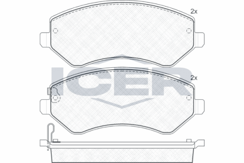 Колодки гальмівні (передні) Chrysler Voyager/Jeep Cherokee/Dodge Caravan 00-08