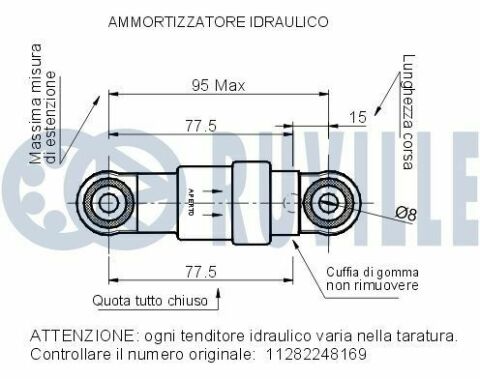 Амортизатор натяжного ролика e46,e39, 2.0d