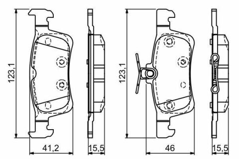 Колодки гальмівні (задні) Citroen Berlingo 18-/Peugeot 308 1.6 HDi 14-