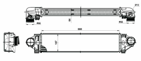 Радиатор интеркулера Volvo S60/V60/V70/XC60/XC70 2.0/3.0/2.4D 08-18