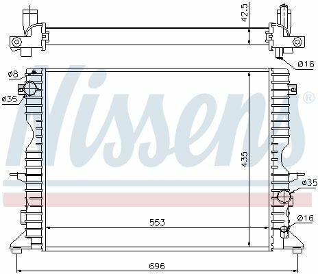 Радіатор  LD  ROV  DEFENDER(98-)2.2  TD4(+)[OE  PCC001020]