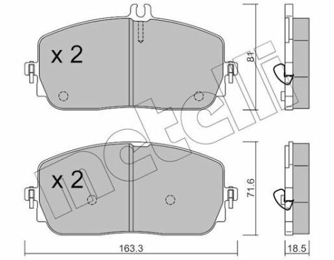 Колодки тормозные (передние) MB A-class (W177)/B-class (W247) 18-