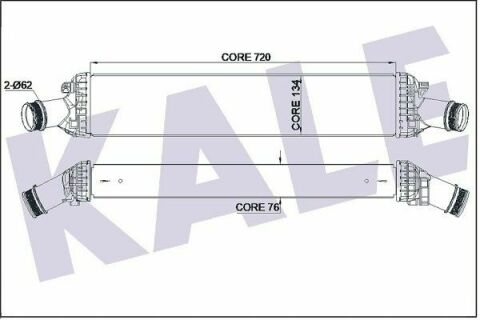 KALE VW Інтеркулер Audi A4/5/6/7/8, Q5, Porsche Macan 2.0TFSi/3.0TDI