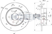 Диск гальмівний (задній) MB C-class (W202/W203)/E-class (W124/W210) 93-07 (278x9)