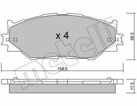 Колодки тормозные (передние) Lexus IS 05-