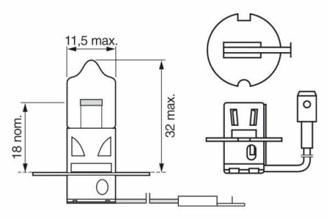 Автолампа H3 12V 55W PK22s Pure Light