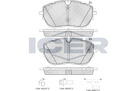 Колодки гальмівні (передні) Citroen C5 21-/Peugeot 308 13-/508 18-/Opel Grandland 19-/Astra L 21-