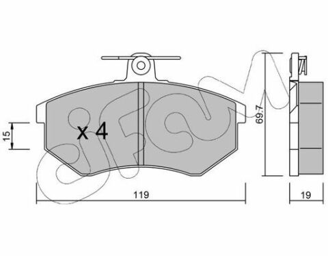 CIFAM VW Тормозные колодки передн.Audi 80,100,A4,Passat 77-