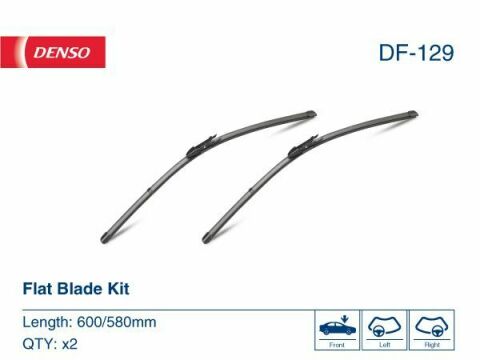 Комплект щіток склоочисника безкаркасних Denso Flat 600/575