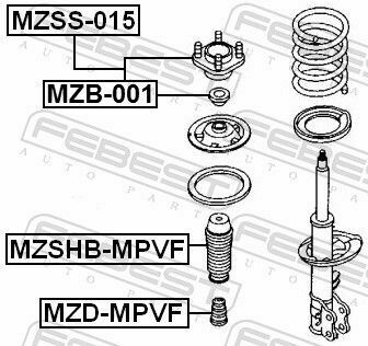 Подшипник опоры амортизатора перед. Mazda 626 97-02