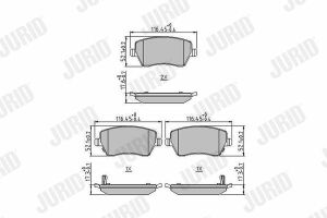 JURID SUZUKI Тормозные колодки передн.Swift,SX4,Opel Agila 05-,Nissan Note,Micra 05-