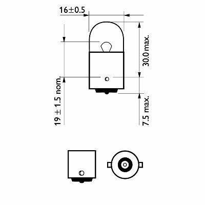 12814CP (PHILIPS) R10W 12V 10W BA15s