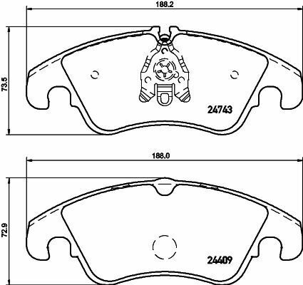 Гальмівні колодки пер. Audi A4/A5/A6/A7/Q7 08-